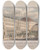 Triptych art skateboard deck of Robert Acon Cambridge Terrace And The Colliseum Regents Park by Robert Acon
