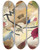Triptych art skateboard deck of Wassily Kandinsky Improvisation Mit Pferden Studie Fr Improvisation 20 by Wassily Kandinsky (1866-1944)