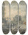 Triptych art skateboard deck of Charles Robertson A Stagecoach And Four Dashing Through A Village On The Bathlondon Road by Charles Robertson (1760-1821)