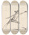 Triptych art skateboard deck of James Gwin De La Parade De Prime Sur Le Coup De Seconde by James Gwin (1720-1769)