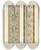 Triptych art skateboard deck of George Ashdown Audsley Polychromatic Decoration As Applied To Buildings In The Medival Styles Pl30 by George Ashdown Audsley (1838-1925)