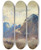 Triptych art skateboard deck of William Henry Holmes The Almightys Own An Impression Of The High Andes_1 by William Henry Holmes (1846-1933)