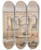 Triptych art skateboard deck of David Roberts Portico Of The Temple Of Kalabshi Kalbishah by David Roberts (1796-1864)