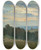 Triptych art skateboard deck of Hugo Darnaut Zur Erntezeit by Hugo Darnaut (1850-1937)