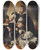 Triptych art skateboard deck of Edward Matthew Ward The Last Parting Of Marie Antoinette And Her Son by Edward Matthew Ward (1816-1879)