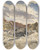 Triptych art skateboard deck of William James Mller A Mountain Torrent_2 by William James Muller (1812-1845)