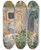 Triptych art skateboard deck of Ernst Schiess Woman With Child In Front Of A House by Ernst Schiess (1872-1919)
