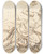 Triptych art skateboard deck of William Hogarth George Taylors Epitaph George Taylor Breaking The Ribs Of Death by William Hogarth (1697-1764)