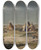 Triptych art skateboard deck of Frank Buchser Tent Camp Of The Indians At The Laramie by Frank Buchser (1828-1890)