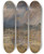 Triptych art skateboard deck of William Simpson Dust Storm Coming On Near Jeypore Rajpootana by William Simpson (1823-1899)