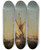 Triptych art skateboard deck of Flix Ziem Venise Vue Sur San Giorgio by Felix Ziem (1821-1911)