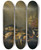 Triptych art skateboard deck of Harmen Steenwyck Still Life With A Dead Hare And Duck Fish Vegetables And An Earthenware Flagon On A Draped Table by Harmen Steenwyck (1612-1656)
