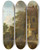 Triptych art skateboard deck of Roelof Jansz Van Vries A Landscape With A Ruin On The Bank Of A River by Roelof Jansz. van Vries (1631-1681)
