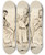 Triptych art skateboard deck of Pieter Van Loon Kraamvisitie Karikaturaal_2 by Pieter Van Loon (1801-1873)