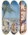 Triptych art skateboard deck of Oskar Rex Longing Triptych by Oskar Rex (1857-1929)