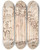 Triptych art skateboard deck of Francesco Guardi Architectural Capriccio Vaulted Colonnade Of A Palace by Francesco Guardi (1712-1793)