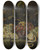 Triptych art skateboard deck of Jacob Marrel Still Life With Red Black And Green Grapes On The Vine Together With Oranges by Jacob Marrel (1613-1681)