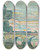 Triptych art skateboard deck of Childe Hassam The Bridge At Grez Recto by Childe Hassam (1859-1935)