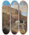 Triptych art skateboard deck of Dirk Stoop The Hunting Party by Dirk Stoop (1615-1686)