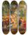 Triptych art skateboard deck of Follower Of Peter Paul Rubens The Dancing Peasants by Follower Of Peter Paul Rubens (1577-1640)