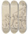 Triptych art skateboard deck of Jacob Cats Three Goats by Jacob Cats (1741-1799)