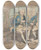 Triptych art skateboard deck of Thomas Rowlandson Commanders Engaged At Sea by Thomas Rowlandson (1756-1827)