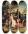 Triptych art skateboard deck of George Caleb Bingham Order No 11 by George Caleb Bingham (1811-1879)