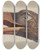Triptych art skateboard deck of Jerome Hoxie Figurehead by Jerome Hoxie