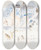 Triptych art skateboard deck of Charles Demuth Bermuda Masts And Foliage by Charles Demuth (1883-1935)