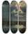 Triptych art skateboard deck of David Young Cameron Moonlit Marsh by David Young Cameron (1865-1945)