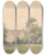 Triptych art skateboard deck of Andreas Schelfhout Gezicht Op Het Oude Loo by Andreas Schelfhout (1787-1870)