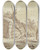 Triptych art skateboard deck of Johann Georg Wille Old Couple In Front Of Straw Hut by Johann Georg Wille (1715-1808)