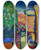 Triptych art skateboard deck of Wassily Kandinsky Study On Improvisation No 2 Funeral March by Wassily Kandinsky (1866-1944)