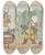 Triptych art skateboard deck of Henry William Bunbury The Battle Of The Cataplasm by Henry William Bunbury (1750-1811)
