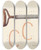 Triptych art skateboard deck of Elizabeth Johnson Branding Iron_12 by Elizabeth Johnson