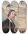 Triptych art skateboard deck of Jacek Malczewski Selfportrait With A Polish Road by Jacek Malczewski (1854-1929)