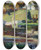 Triptych art skateboard deck of Wassily Kandinsky Sketch For Akhtyrka Fall by Wassily Kandinsky (1866-1944)