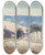 Triptych art skateboard deck of Blanche Hoschedmonet Paysage Effet De Neige Le Val Prs De Giverny by Blanche Hoschede Monet (1865-1947)