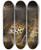 Triptych art skateboard deck of Jeanbaptiste Oudry Leopard In A Cage Confronted By Two Mastiffs by Jean-Baptiste Oudry (1686-1755)