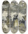 Triptych art skateboard deck of John Frederick Lewis Spanish Peasants Dancing The Bolero by John Frederick Lewis (1805-1876)