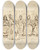 Triptych art skateboard deck of Pieter Van Loon Kraamvisitie Karikaturaal_1 by Pieter Van Loon (1801-1873)