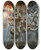 Triptych art skateboard deck of Jacek Malczewski Vicious Circle by Jacek Malczewski (1854-1929)