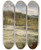 Triptych art skateboard deck of Thomas Fearnley The Labro Falls_2 by Thomas Fearnley (1802-1842)