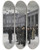 Triptych art skateboard deck of Paul Fischer Changing Of The Guard At Amalienborgpalace by Paul Fischer (1860-1934)