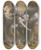 Triptych art skateboard deck of William Orpen The Three Blind Men Arabian Nights by William Orpen (1878-1931)
