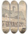 Triptych art skateboard deck of Edward Dayes Corwen Marketplace North Wales by Edward Dayes (1763-1804)