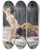 Triptych art skateboard deck of Max Liebermann Samson And Delilah by Max Liebermann (1847-1935)