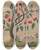 Triptych art skateboard deck of Suzanne Chapman Petticoat Border by Suzanne Chapman