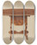 Triptych art skateboard deck of Nicholas Gorid Tip Table Hutch by Nicholas Gorid (20-)