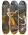Triptych art skateboard deck of Anton Petter Portrait Of Four Children Full Lengthin A Landscape With A Sheep And Turtle Doves by Anton Petter (1781-1858)